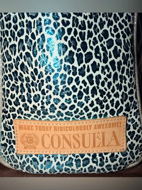 Consuela Silver Quilted Tote with Rainbow Straps - Picture 3 of 14